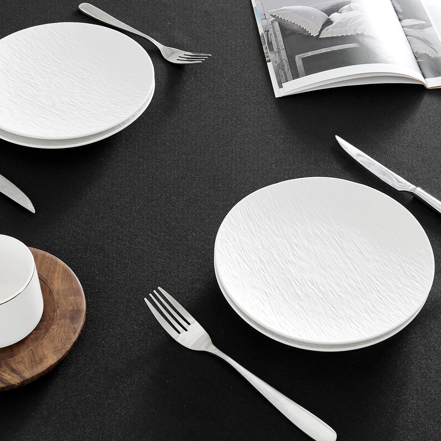 Veblandy waterproof tablecloth 60x84 inch black spill-proof