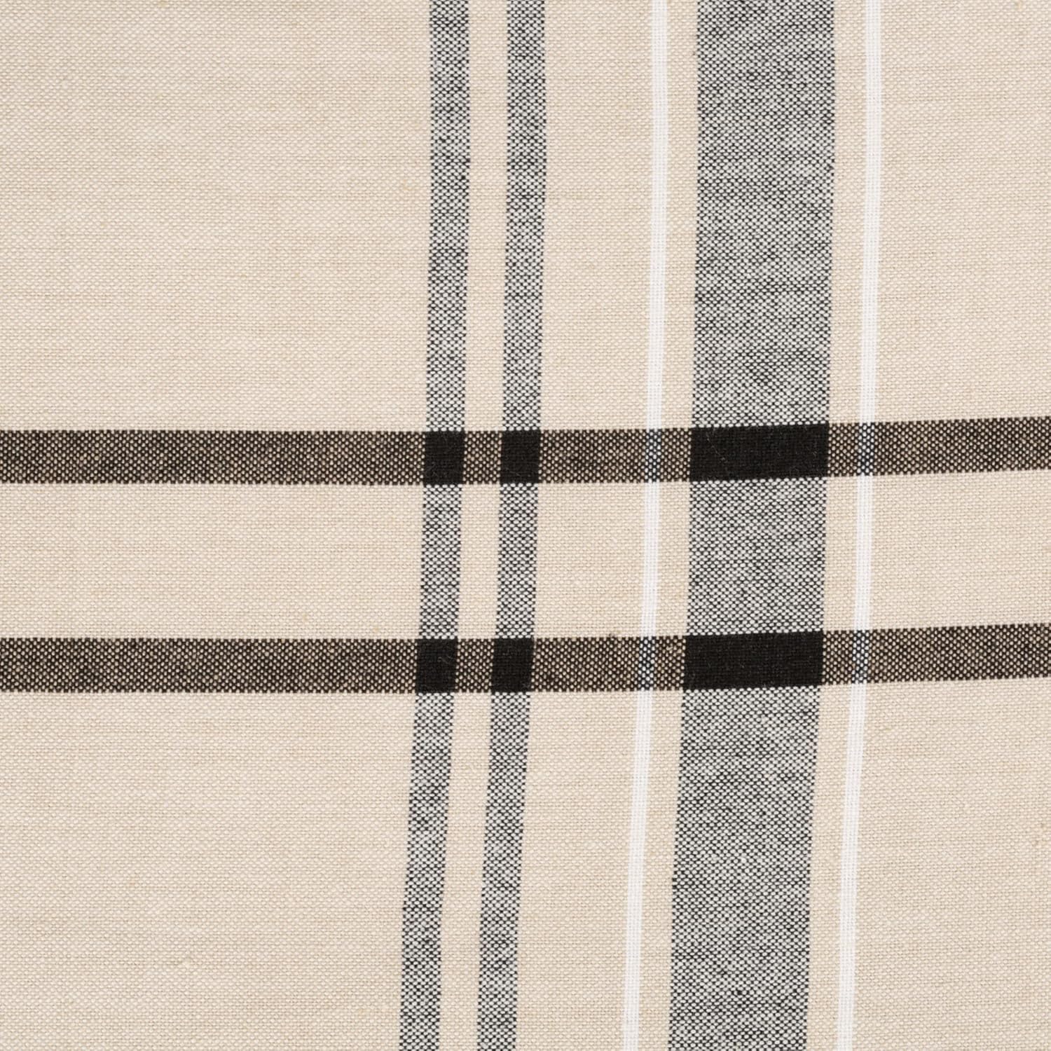 DII French Stripe Tablecloth 60x104_taupeBlack