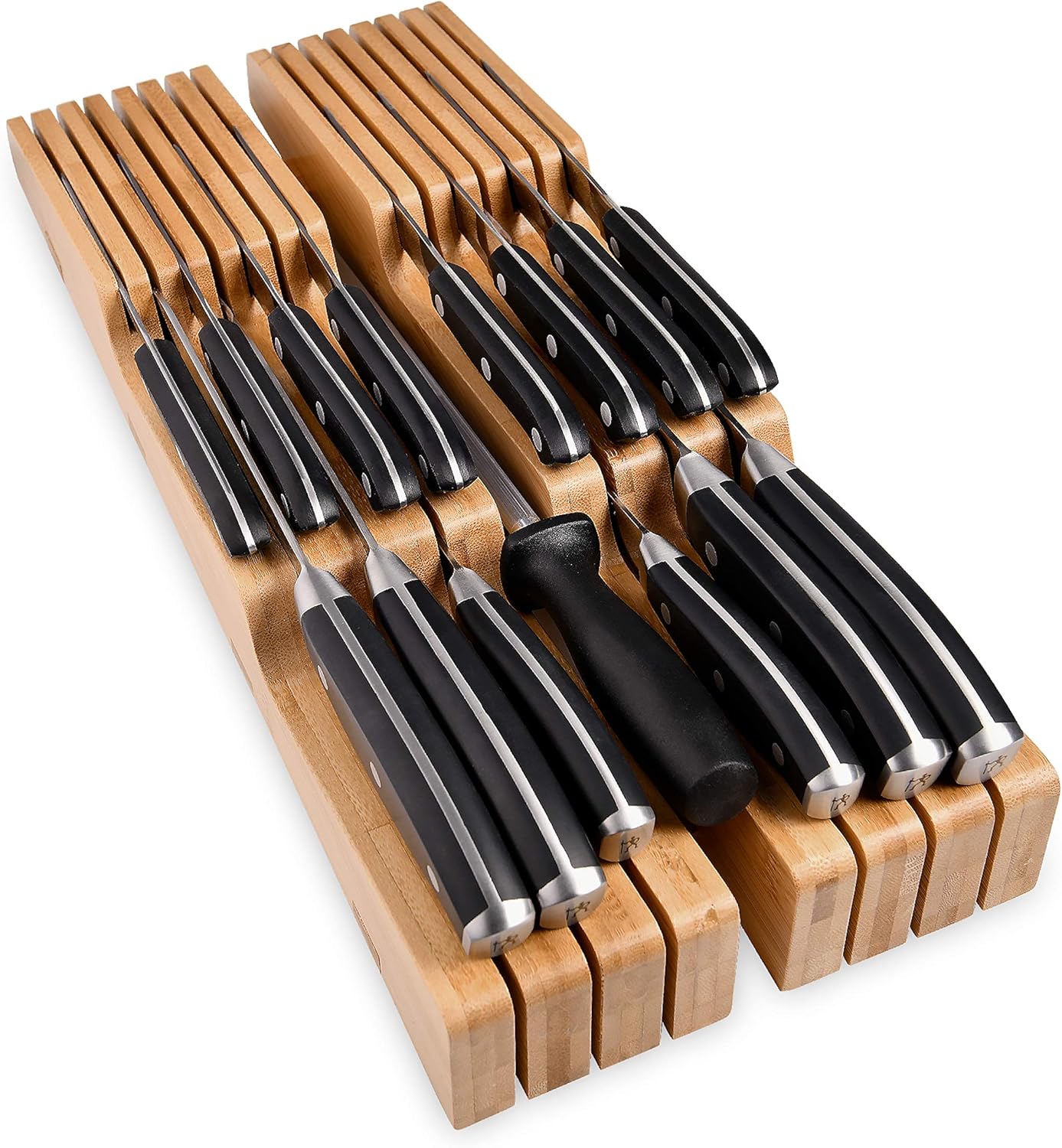 Bamboo Knives Organizer DRAWER Block 16 Knives