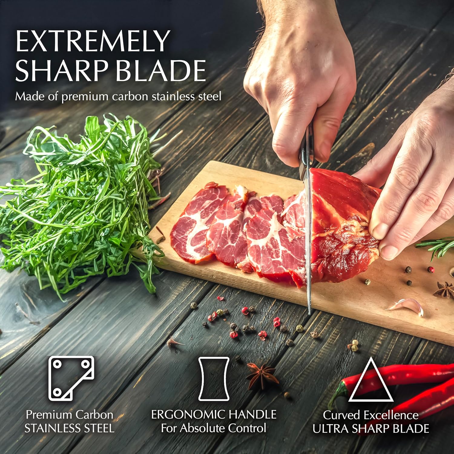 Sturdy 14-Piece knives set with premium stainless steel blades