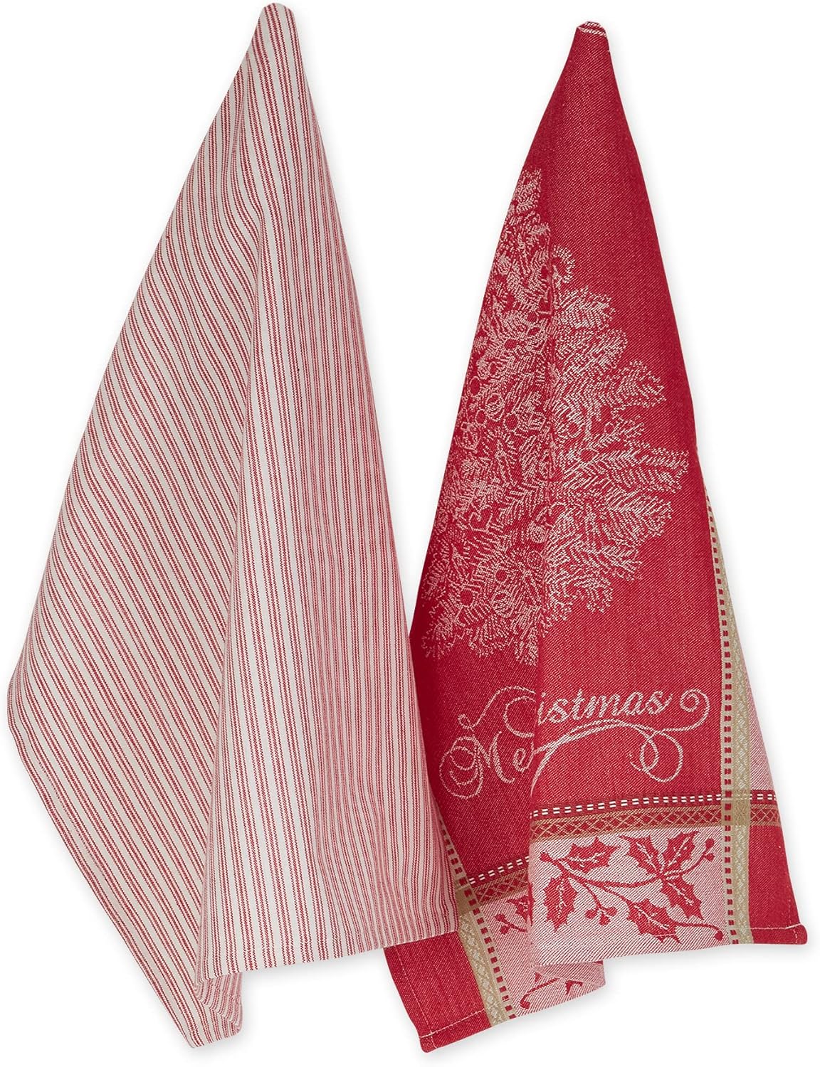 DII 18x28 Christmas Kitchen Towels - Festive Holiday Dish Towels Set 2 Count