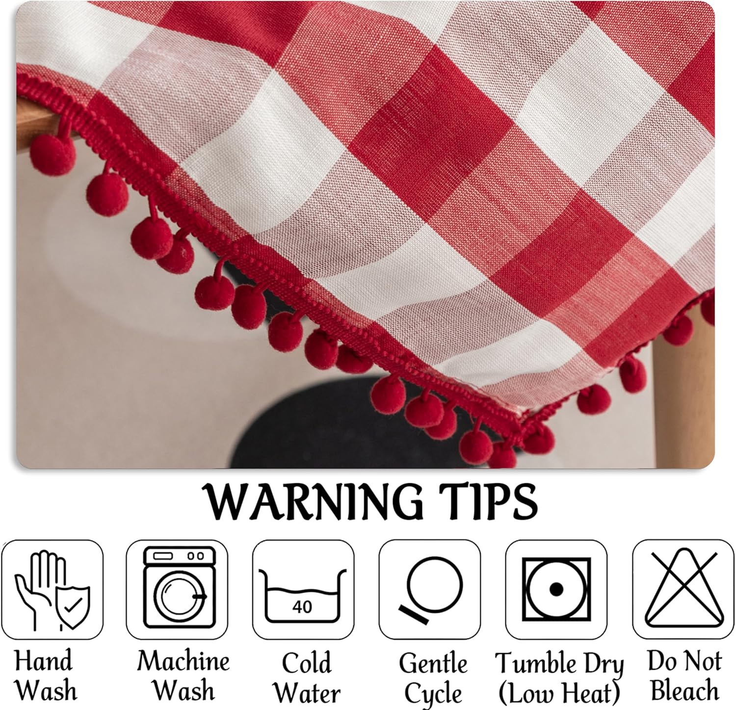 Jubilantex 60x108 Checkered Tablecloth
