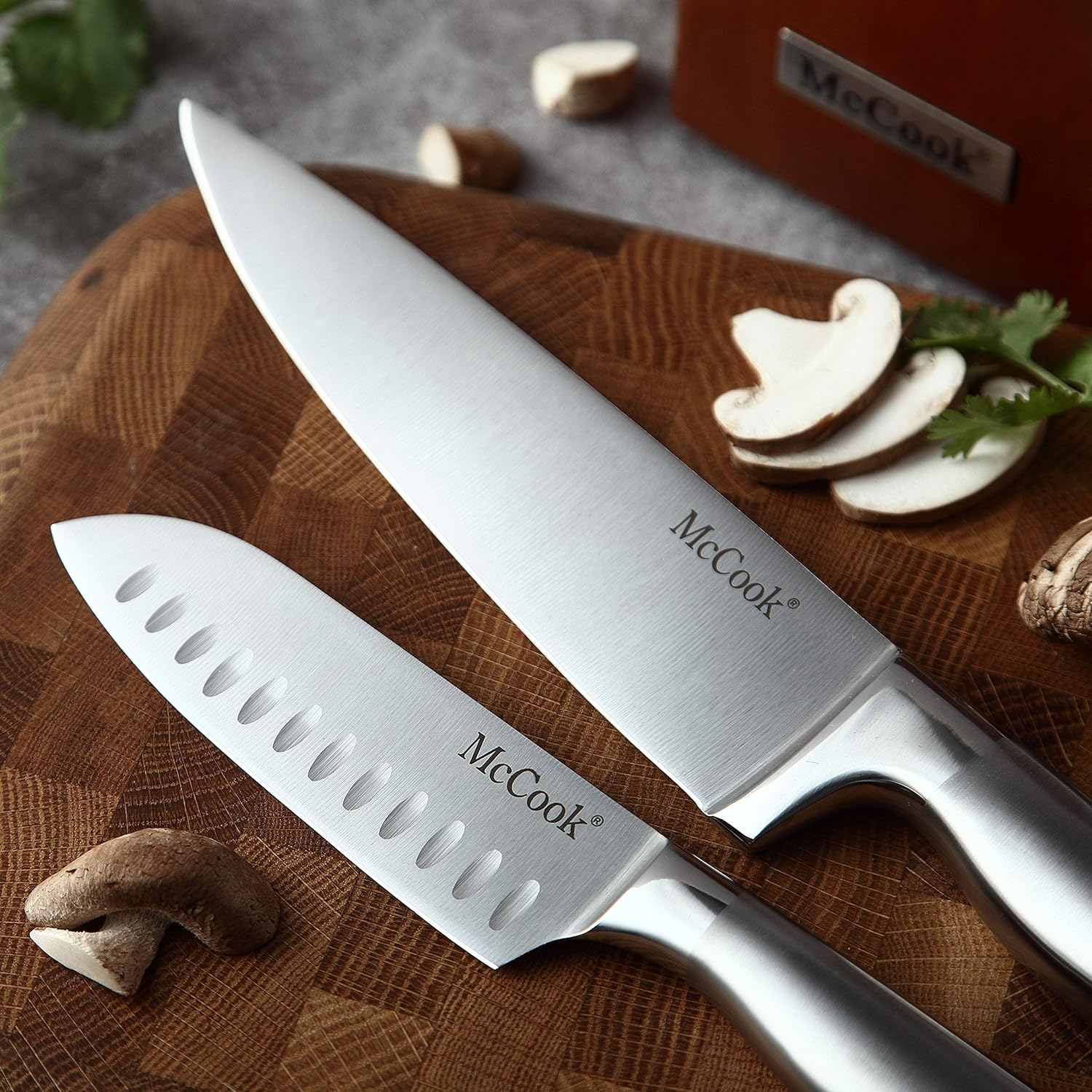 Premium German Stainless Steel Knife Set with Built-in Sharpener