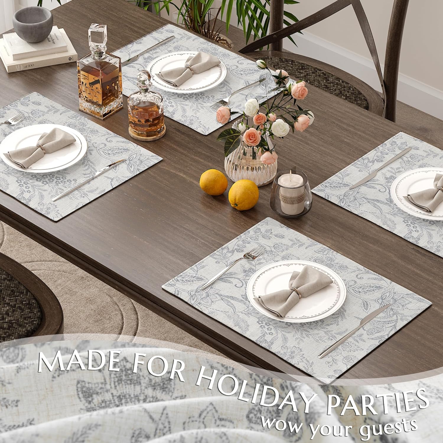 Sturdy Fall Floral Placemats