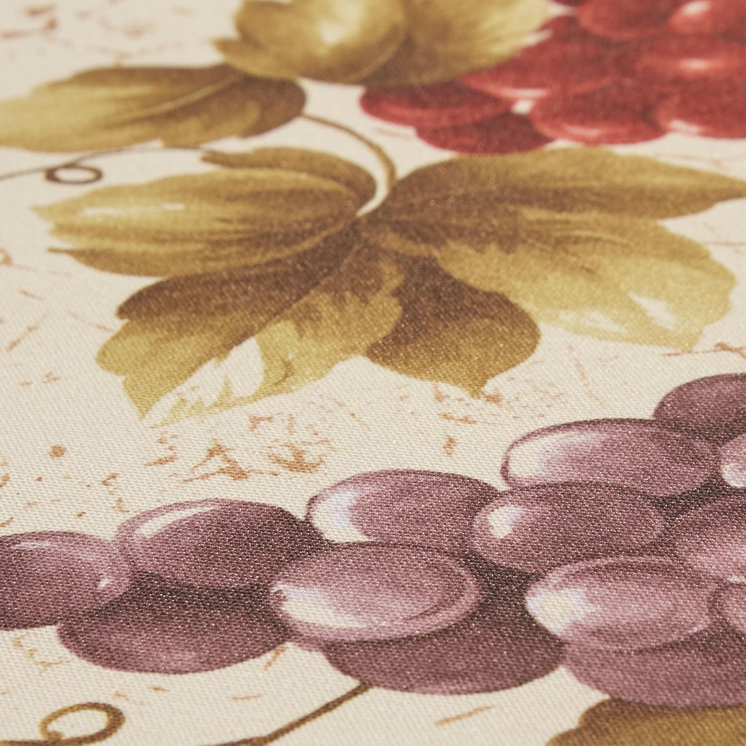Violet Linen European Vineyard Tablecloth Beige 60 x 102