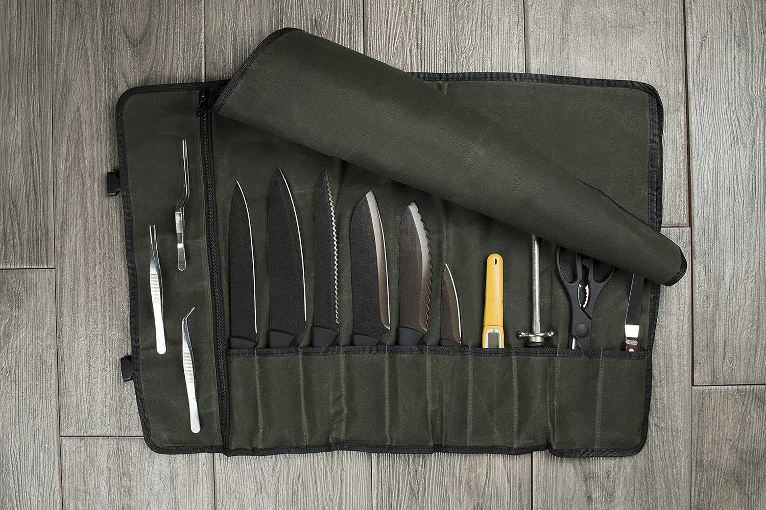 Asaya Canvas Chef Knife Roll Bag