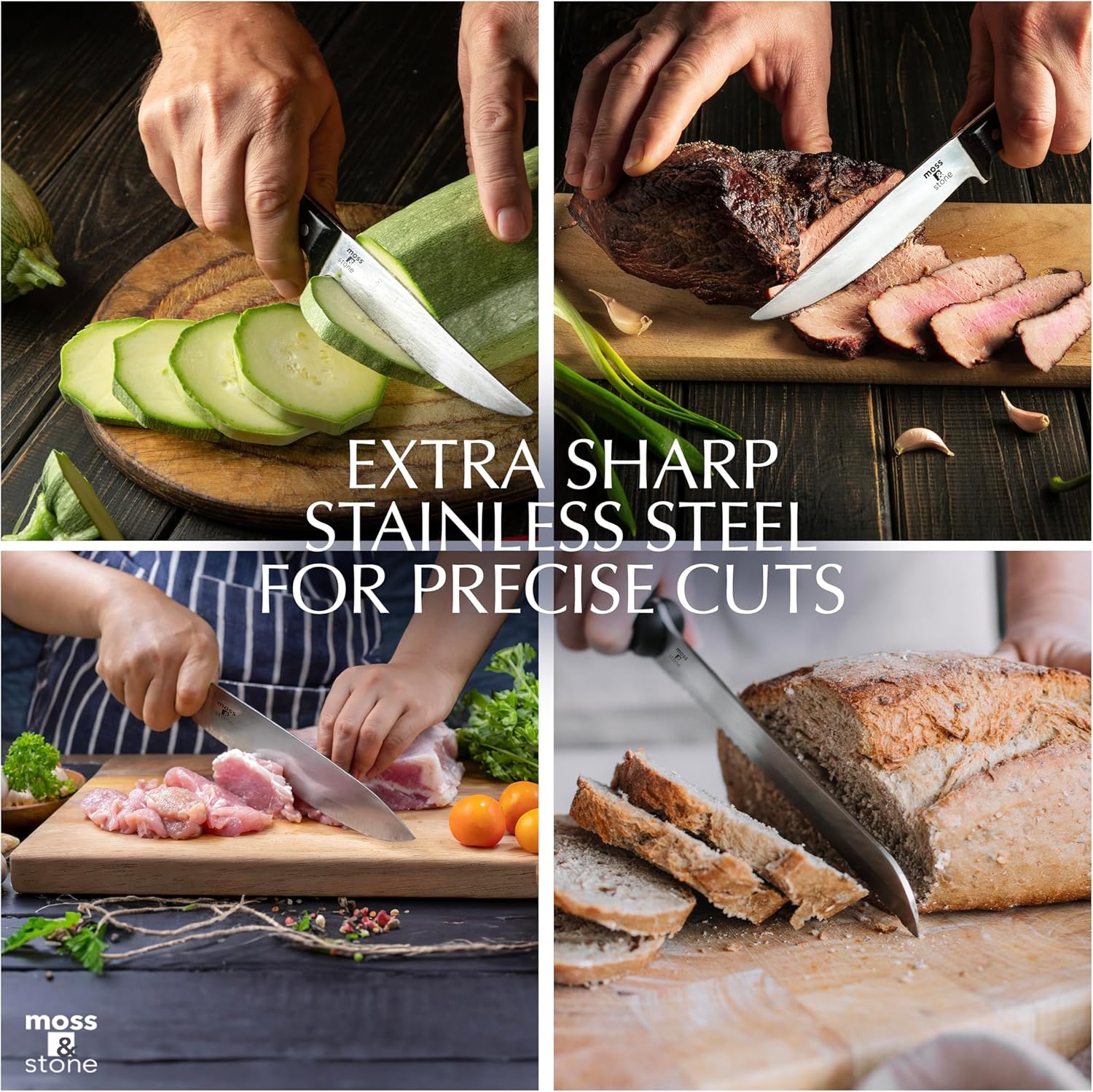 Sturdy 14-Piece knives set with premium stainless steel blades