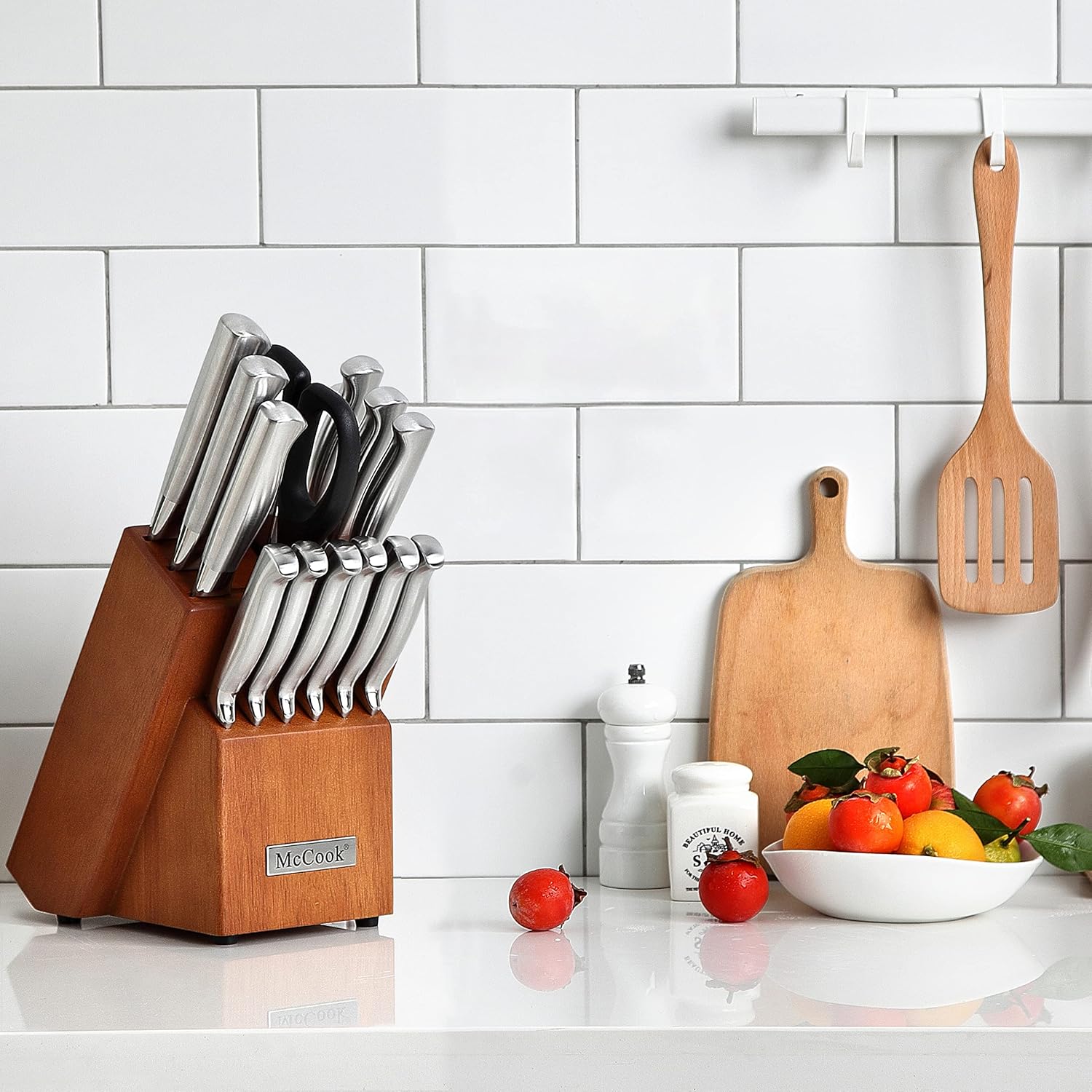 Premium German Stainless Steel Knife Set with Built-in Sharpener