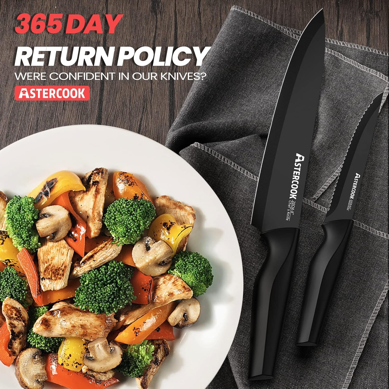 Sharp 21-Piece Knife Set Kitchenessential Collection