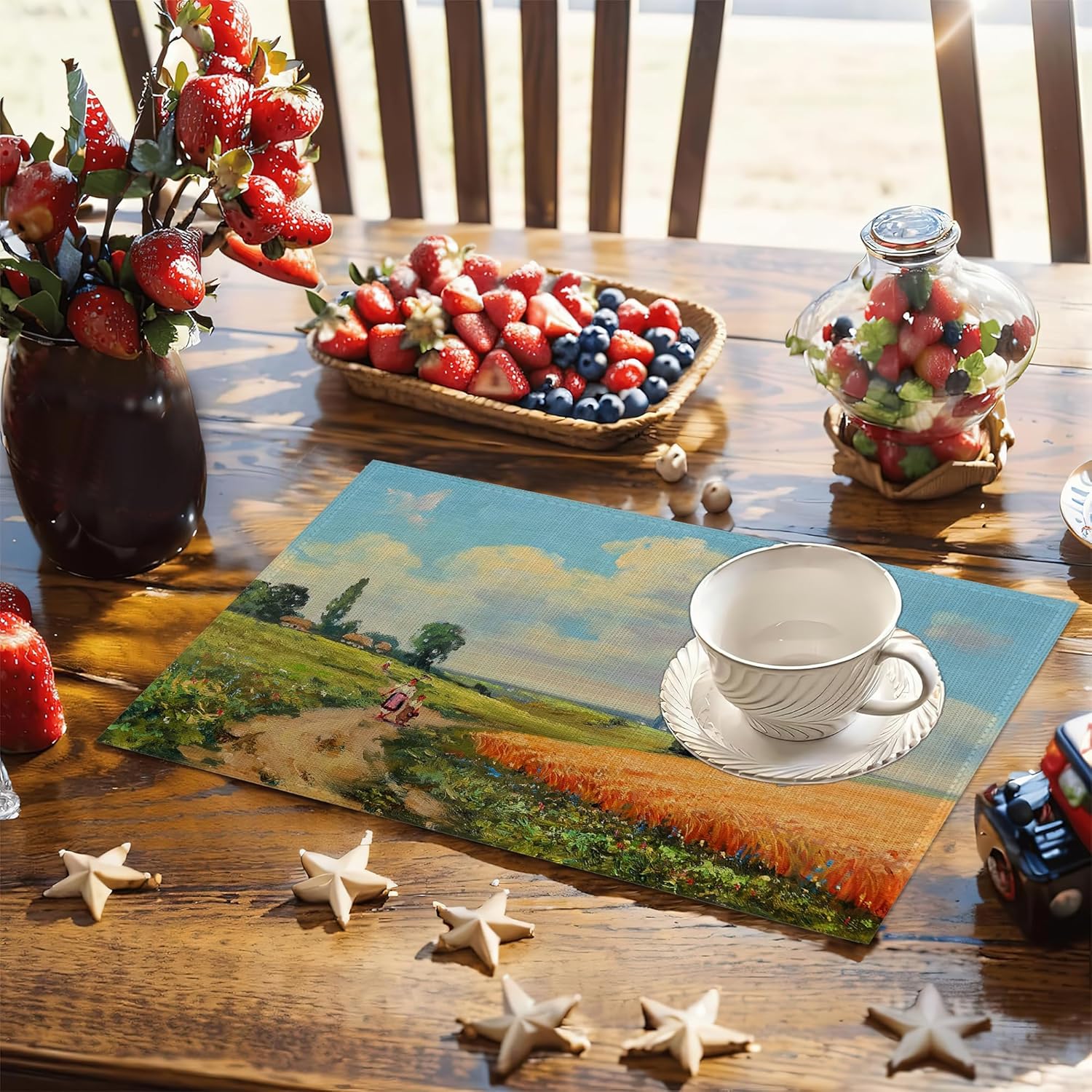ZIHONSE Oil Painting Placemats Set of 6