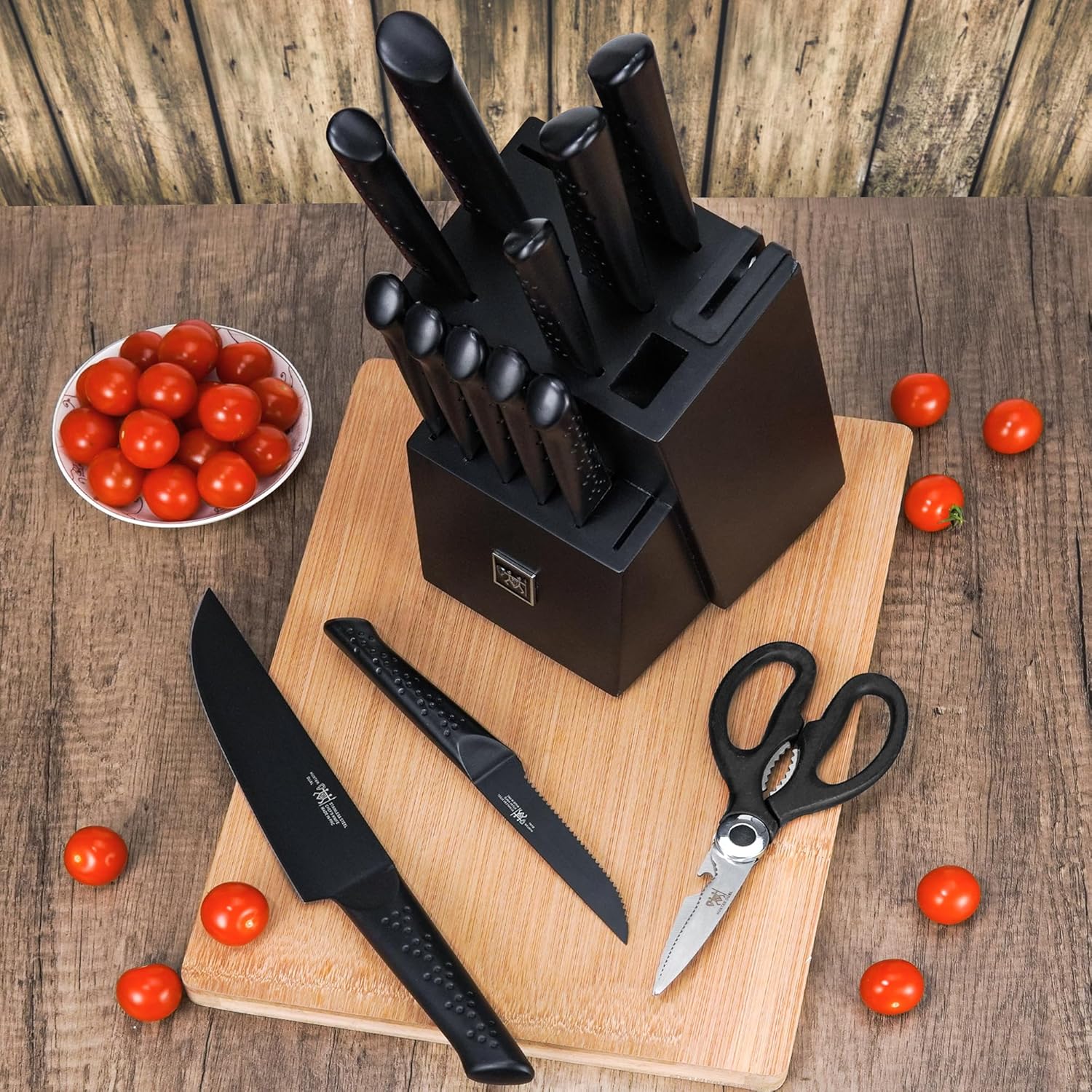 HUNTERDUAL 15-Piece Knife Set Durable Sharp Kitchen Tools
