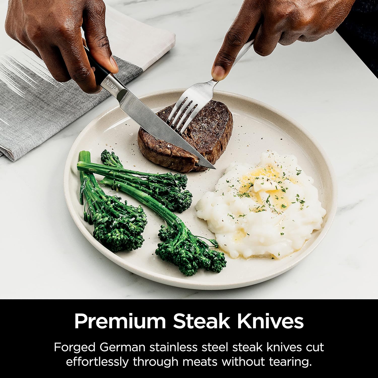 Ninja 14-Piece Knife Set with Black Block and NeverDull Sharpener