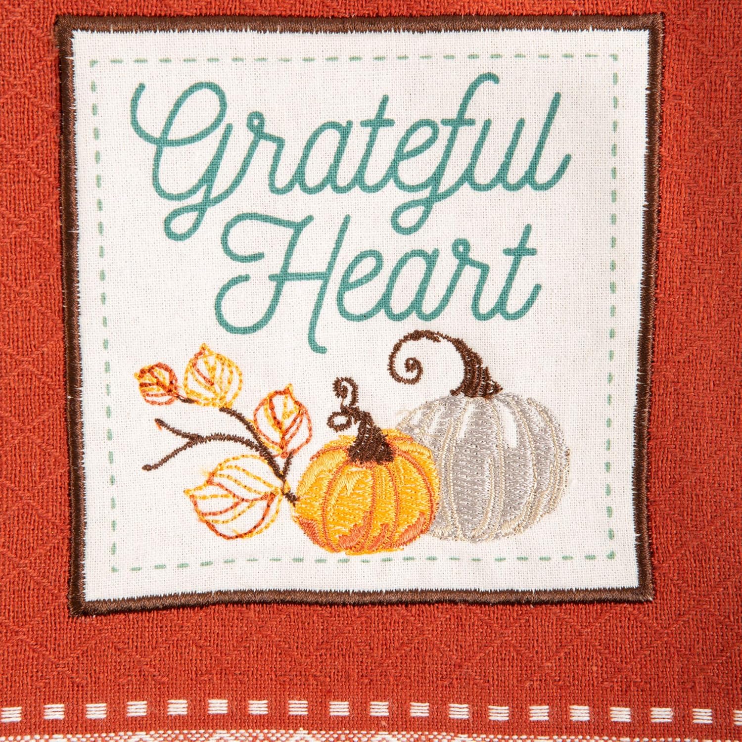 Grateful Thanksgiving Fall Kitchen Towels 18x28 Set