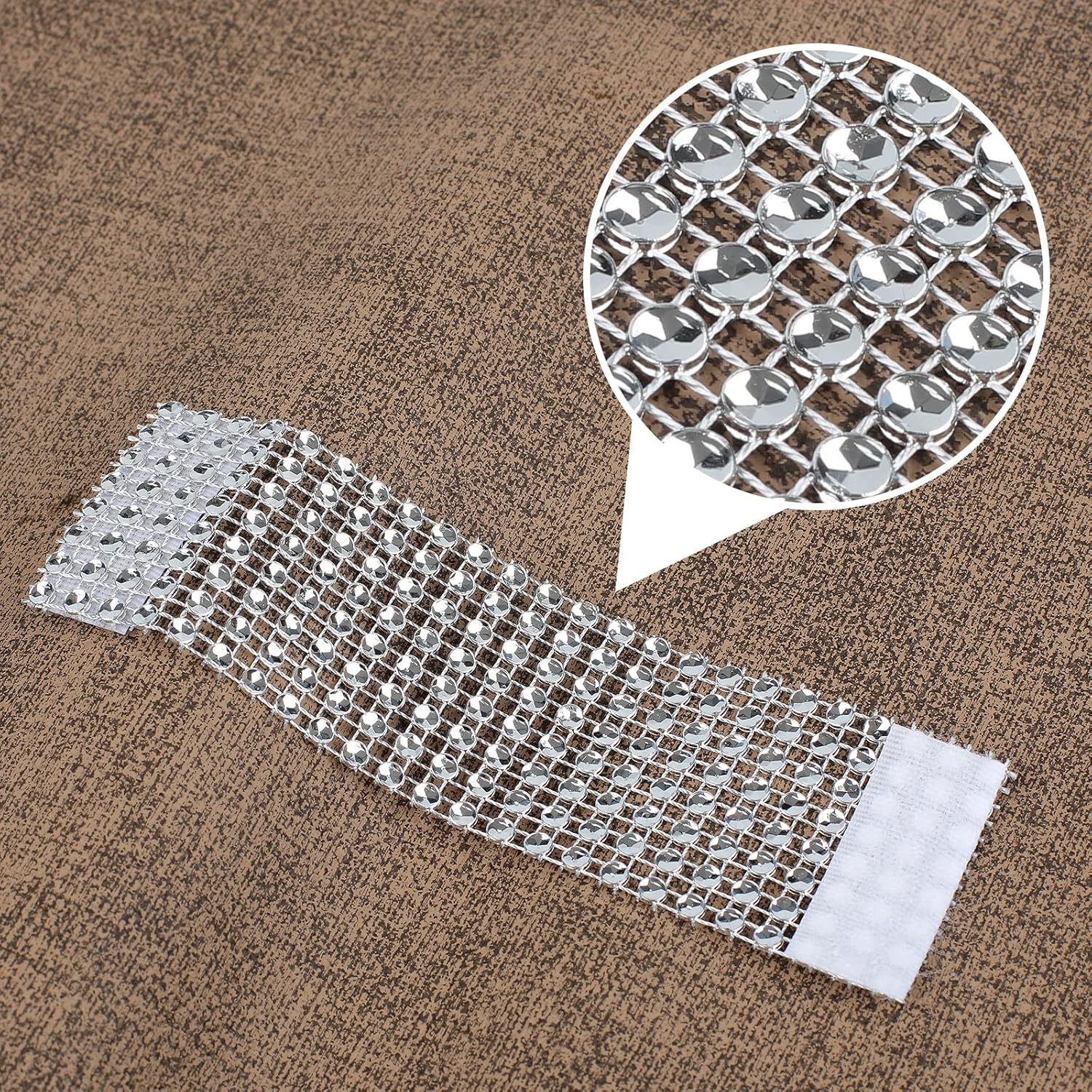 24Pack Silver Napkin Rings Elegant Napkins Rings with Water Diamond Design