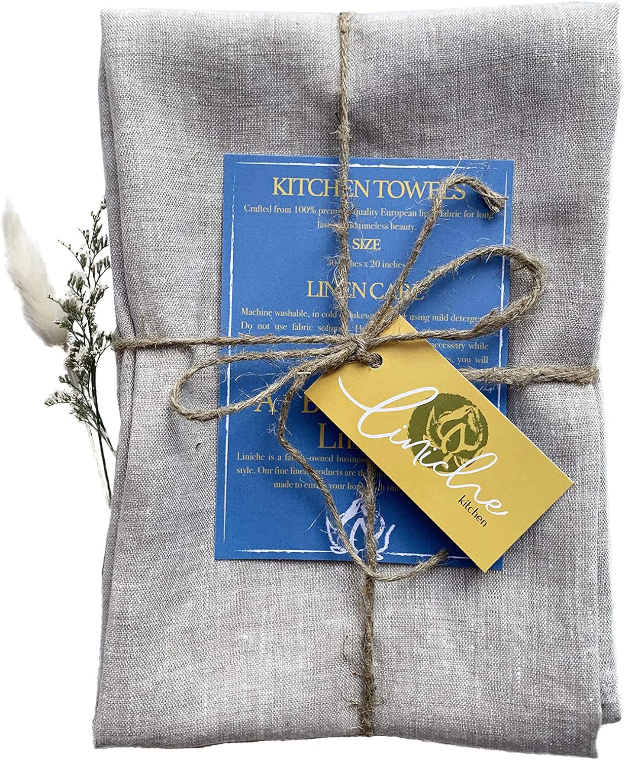 Effortless Drying Flax Tea Towels