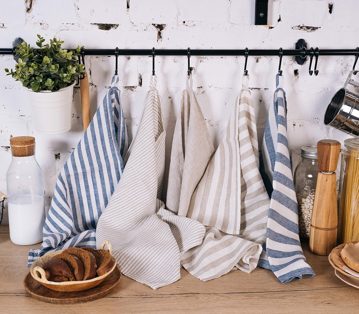 Effortless Drying Flax Tea Towels