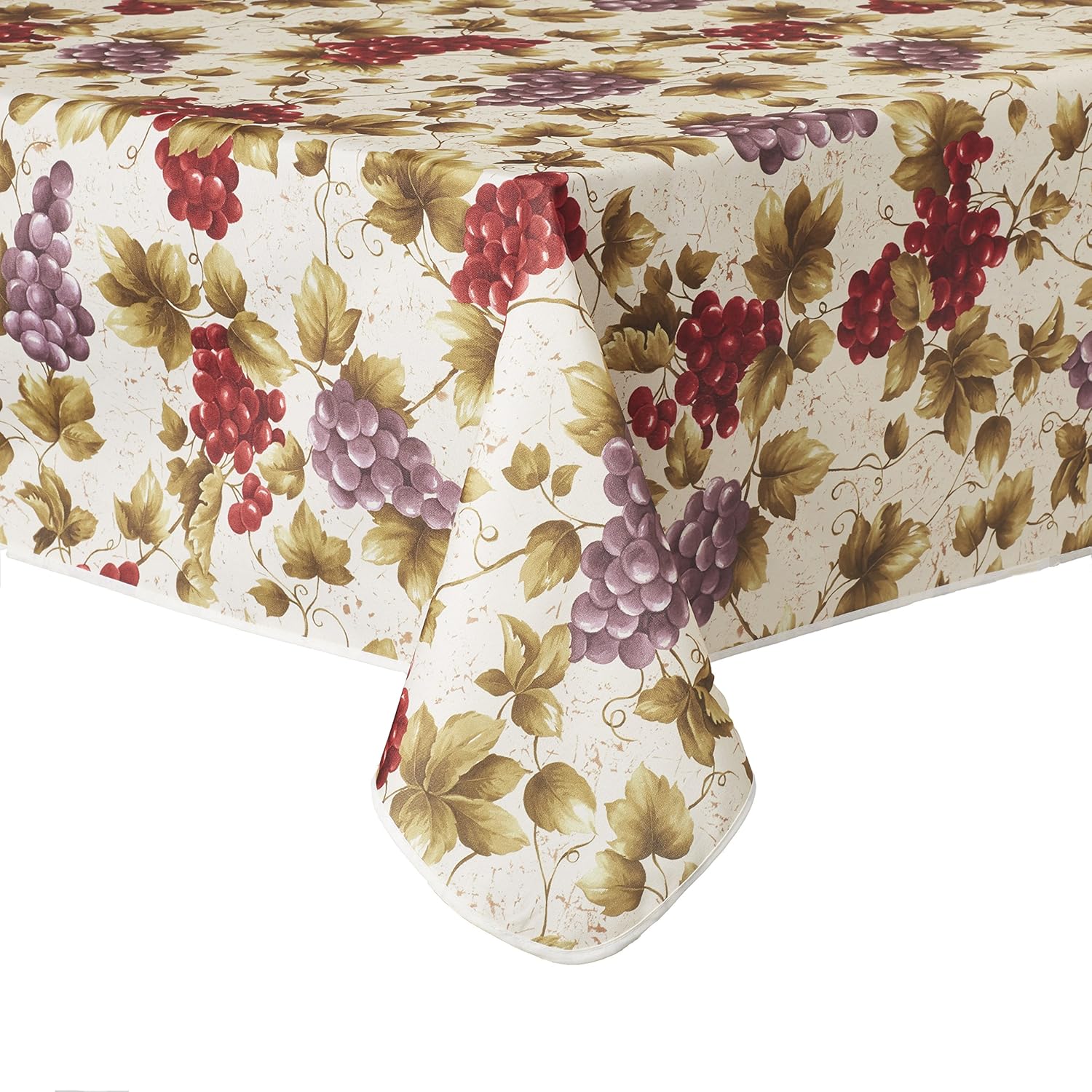 Violet Linen European Vineyard Tablecloth Beige 60 x 102