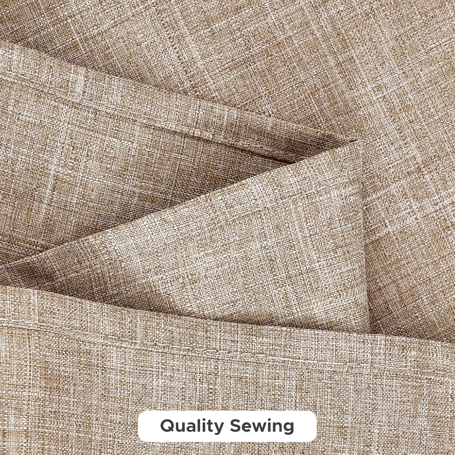 Fitable Linen Tablecloth Beige 52x70 in Water Stain Resistant