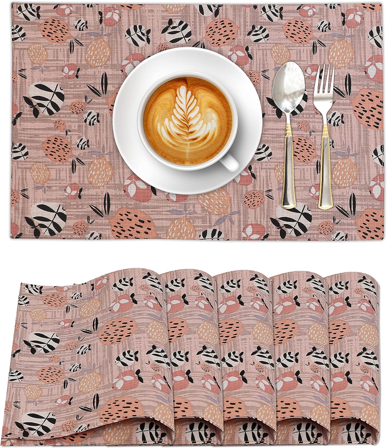 RUVANTI Modern 100 Cotton Placement Mat Set for Dining Tables 100 cotton